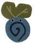 Small Ocean Blue Swirly Bud